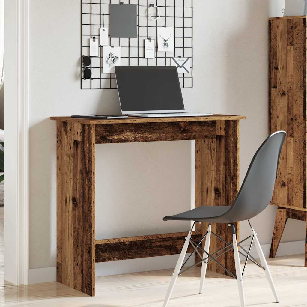 Vidaxl bureau 80x40x75 cm bewerkt hout oud houtkleurig