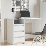 Vidaxl bureau 102x50x75 cm bewerkt hout wit