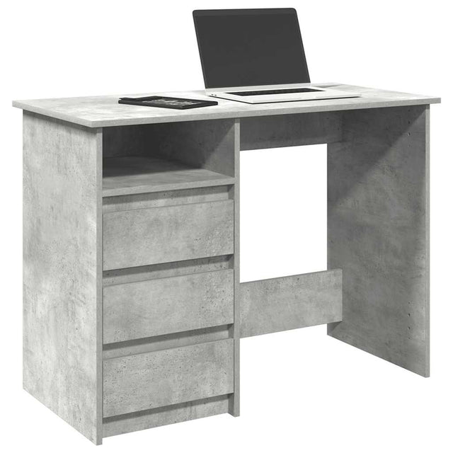 Vidaxl bureau 102x50x75 cm bewerkt hout betongrijs