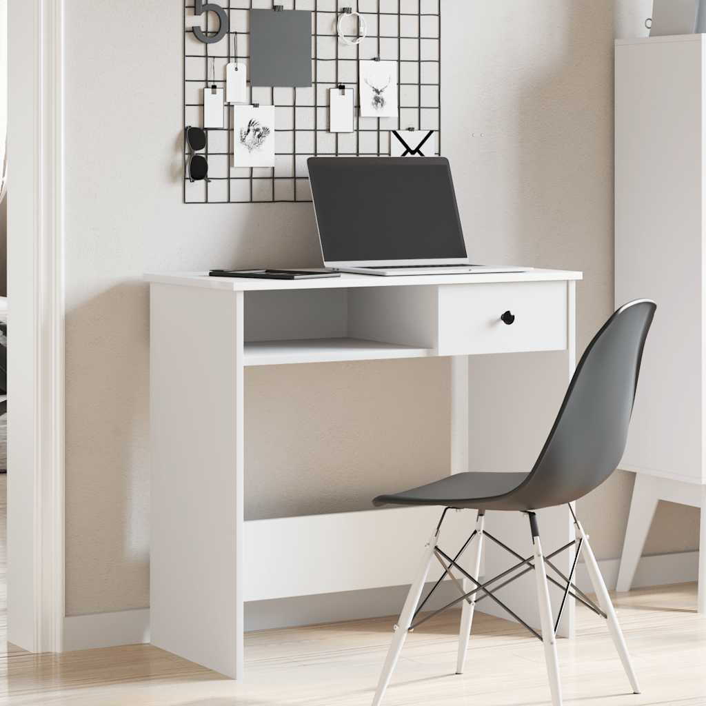 Vidaxl bureau 80x40x75 cm bewerkt hout wit
