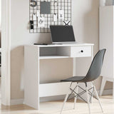 Vidaxl bureau 80x40x75 cm bewerkt hout wit