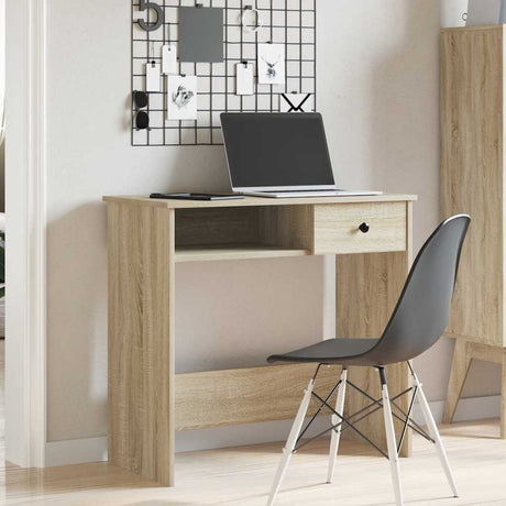 Vidaxl bureau 80x40x75 cm bewerkt hout sonoma eikenkleurig