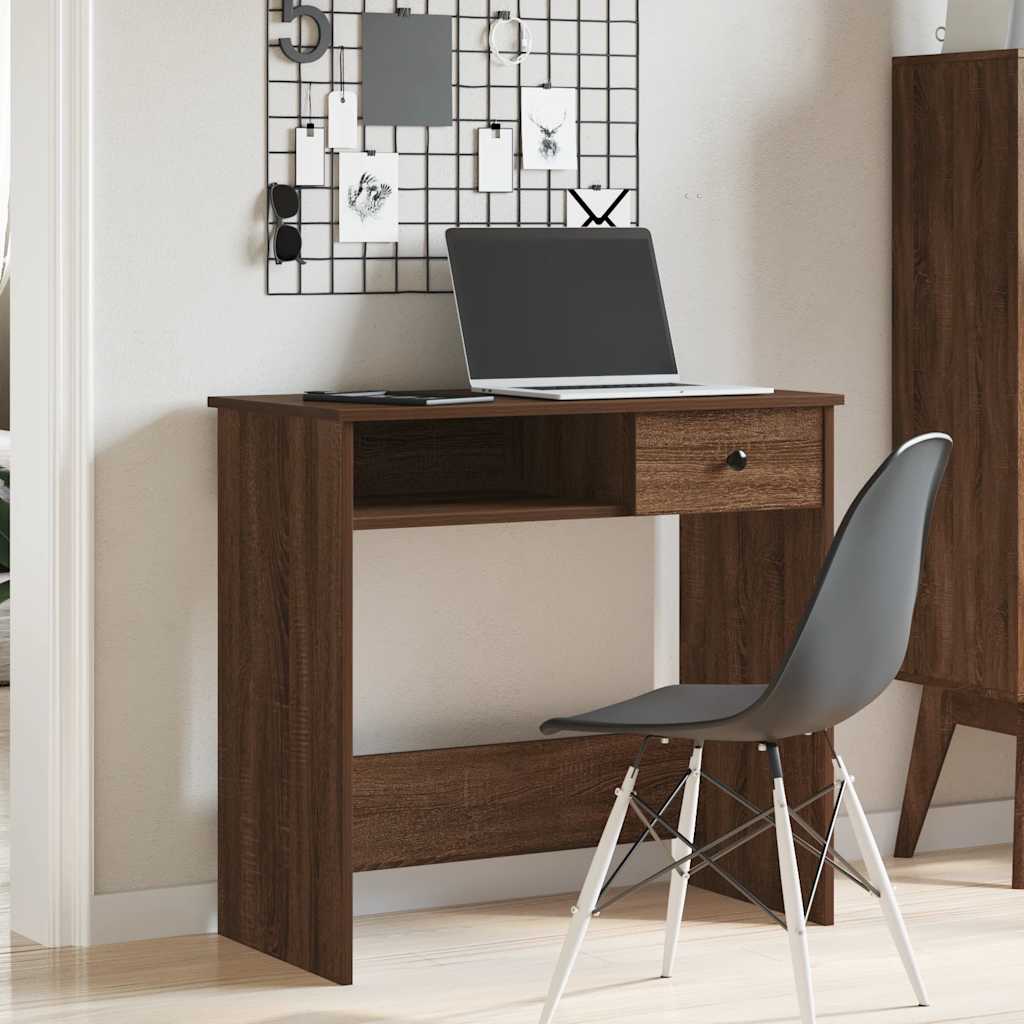 Vidaxl bureau 80x40x75 cm bewerkt hout bruin eikenkleur