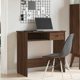 Vidaxl bureau 80x40x75 cm bewerkt hout bruin eikenkleur