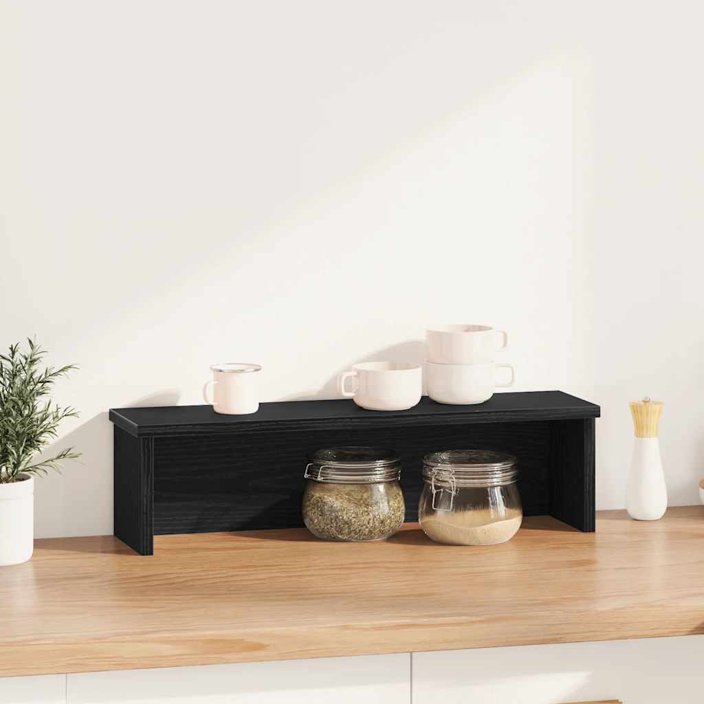 Vidaxx Küchenregal stapelbar 60x15x16 cm lackiertes Holz schwarz