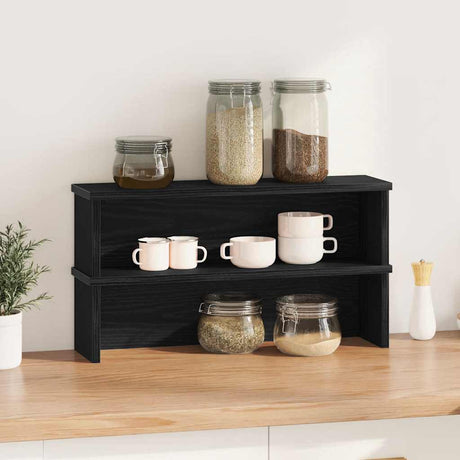 Vidaxx Küchenregale stapelbar 2 Stück 60x15x16 cm schwarz
