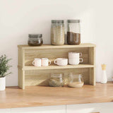 VidaXL Küchenregale stapelbar 2 Stück 60x15x16 cm Sonoma-Eiche-farbig