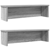 Vidaxx Küchenregale stapelbar 2 Stück 60x15x16 cm graue Sonoma-Eiche