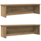 VidaXL Küchenregale stapelbar, 2 Stück, 60 x 15 x 16 cm, handgefertigte Eichenfarbe