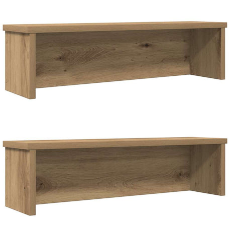 VidaXL Küchenregale stapelbar, 2 Stück, 60 x 15 x 16 cm, handgefertigte Eichenfarbe