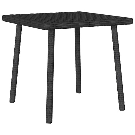 Vidaxl tuin salontafel rechthoekig 40x40x37 cm poly rattan zwart