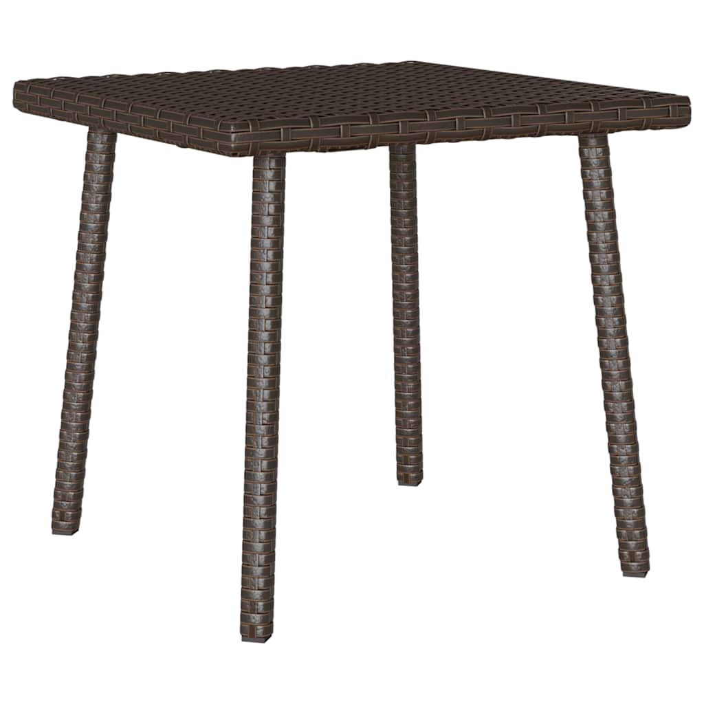 Vidaxl tuin salontafel rechthoekig 40x40x37 cm poly rattan bruin