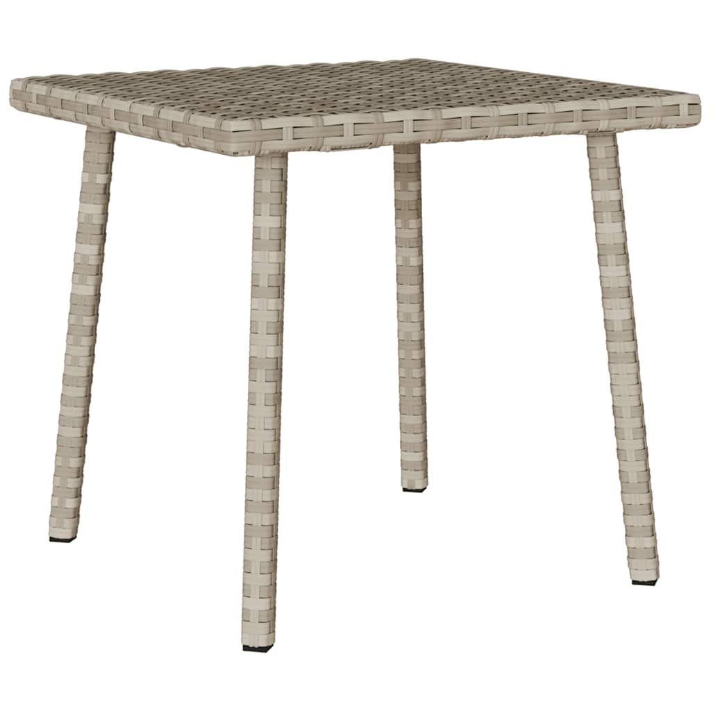 Vidaxl tuin salontafel rechthoekig 40x40x37 cm poly rattan lichtgrijs