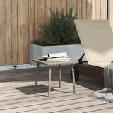 Vidaxl tuin salontafel rechthoekig 40x40x37 cm poly rattan lichtgrijs