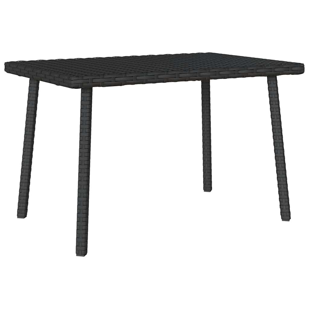 Vidaxl tuin salontafel rechthoekig 60x40x37 cm poly rattan zwart