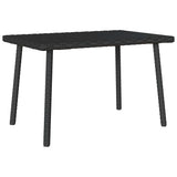 Vidaxl tuin salontafel rechthoekig 60x40x37 cm poly rattan zwart
