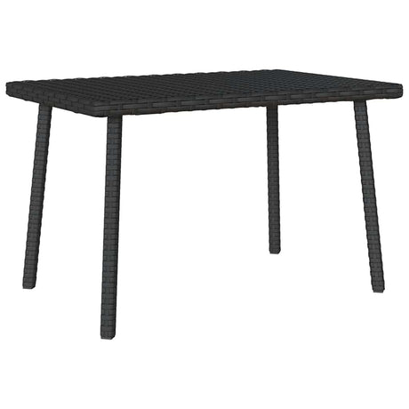 Vidaxl tuin salontafel rechthoekig 60x40x37 cm poly rattan zwart