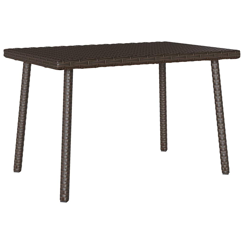 Vidaxl tuin salontafel rechthoekig 60x40x37 cm poly rattan bruin