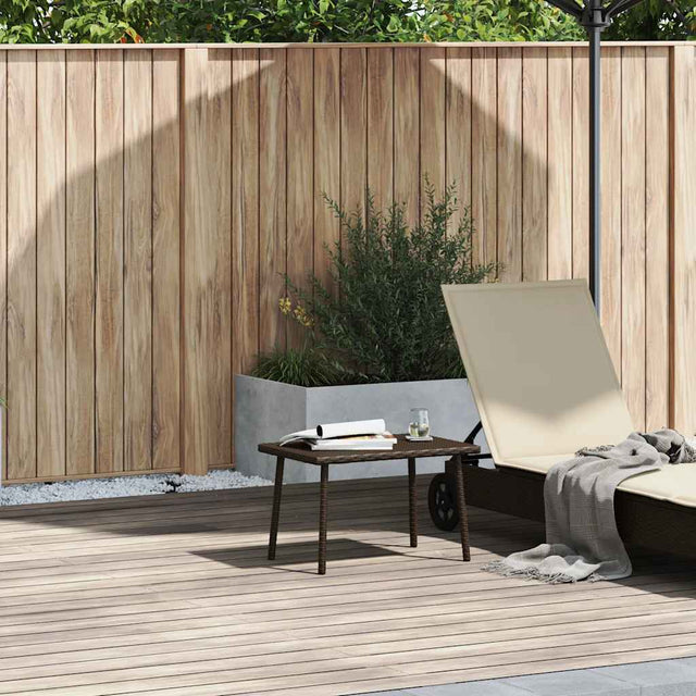 Vidaxl tuin salontafel rechthoekig 60x40x37 cm poly rattan bruin