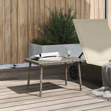 Vidaxl tuin salontafel rechthoekig 60x40x37 cm poly rattan grijs