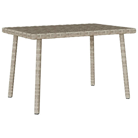 Vidaxl tuin salontafel rechthoekig 60x40x37 cm poly rattan lichtgrijs