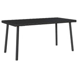Vidaxl tuin salontafel rechthoekig 80x40x37 cm poly rattan zwart