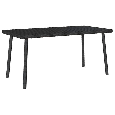Vidaxl tuin salontafel rechthoekig 80x40x37 cm poly rattan zwart