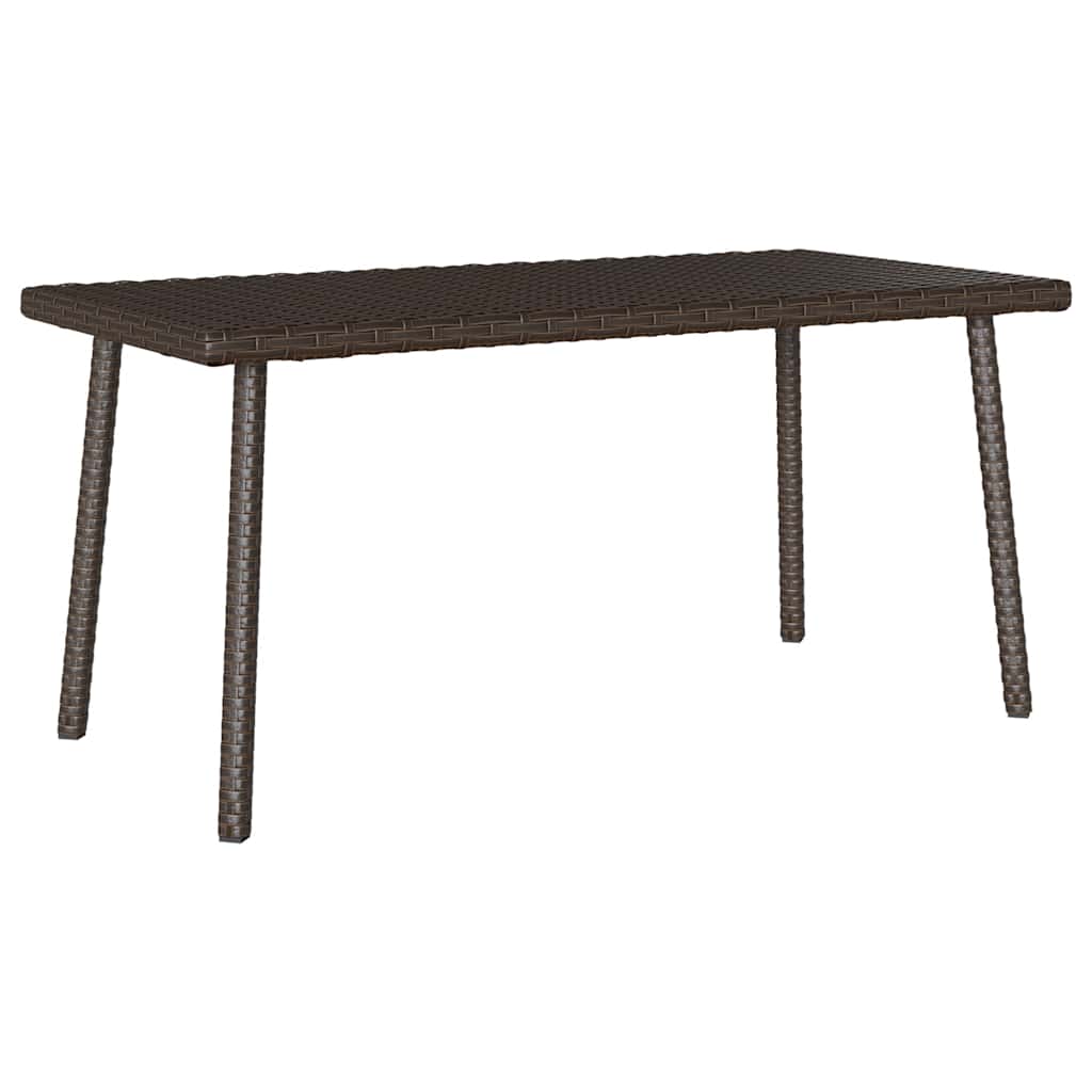 Vidaxl tuin salontafel rechthoekig 80x40x37 cm poly rattan bruin