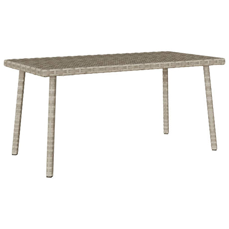 Vidaxl tuin salontafel rechthoekig 80x40x37 cm poly rattan lichtgrijs