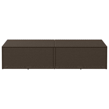 Vidaxl tuinbox 220x50x58 cm poly rattan bruin