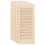 Vidaxl kastdeuren met lamellen 4 st 69x29,5 cm massief grenenhout