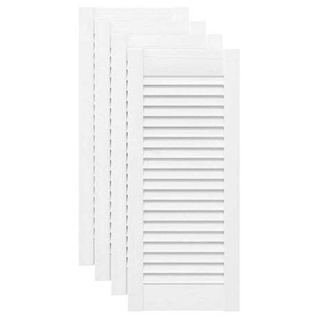 Vidaxl kastdeuren louvre design 4 st 69x29,5 cm wit