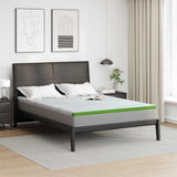 Vidaxl matrastopper wit en groen 140 x 190 cm jacquard stof