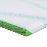 Vidaxl matrastopper wit en groen 140 x 190 cm jacquard stof