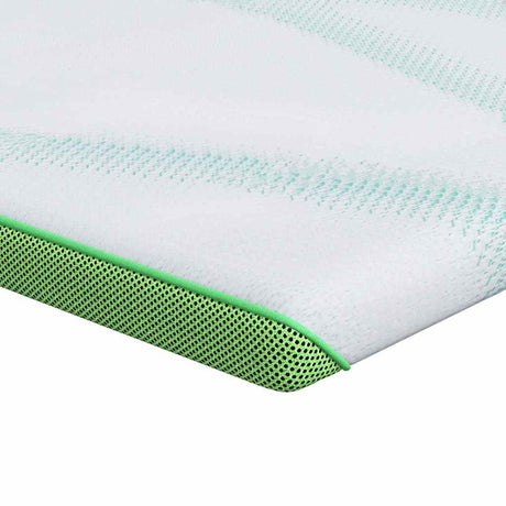 Vidaxl matrastopper wit en groen 140 x 190 cm jacquard stof