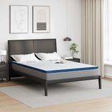 Vidaxl matrastopper 140 x 190 cm dik jacquard stof wit