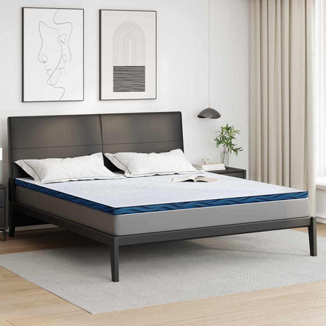 Vidaxl matrastopper wit 180 x 200 cm jacquard stof