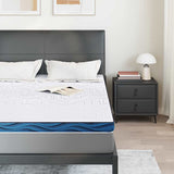 Vidaxl matrastopper wit 140 x 190 cm jacquard stof