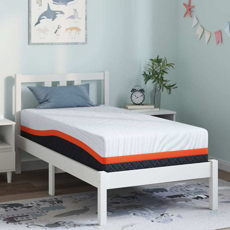 Vidaxl matras wit en grijs 80 x 160 cm jacquard stof