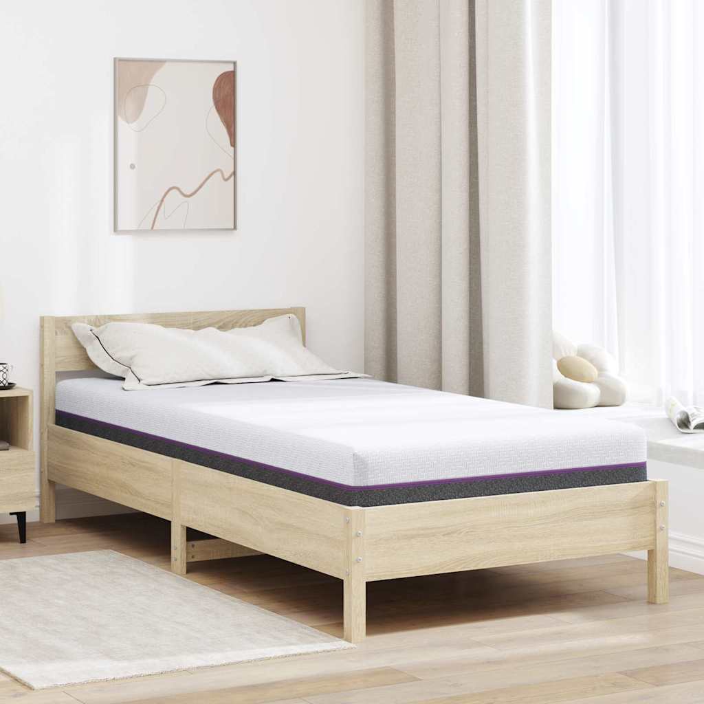 Vidaxl traagschuimmatras medium 120 x 200 cm wit en grijs