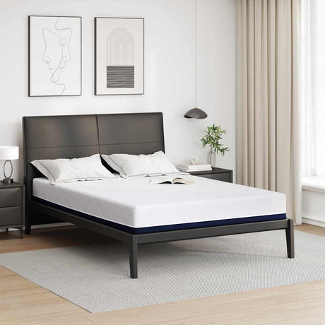 Vidaxl matras wit en blauw 160 x 200 cm jacquard stof