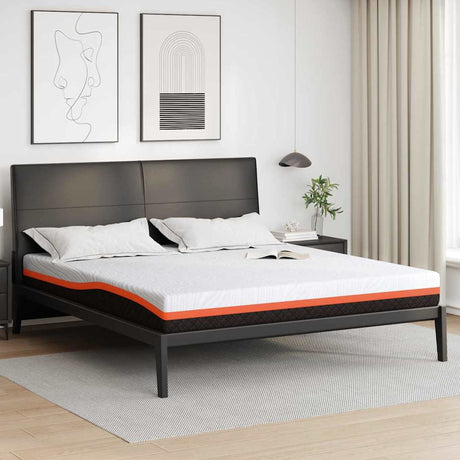 Vidaxl matras wit en zwart 180 x 200 cm jacquard stof