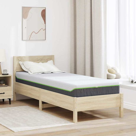 Vidaxl matras medium zacht 80 x 200 cm wit en grijs