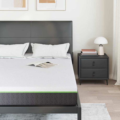 Vidaxl matras medium zacht 140 x 190 cm wit en grijs