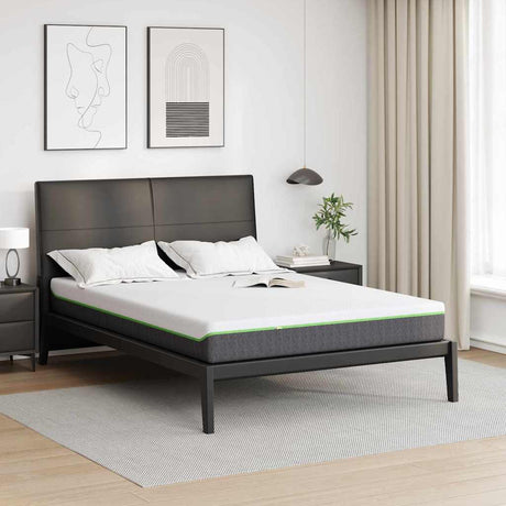 Vidaxl matras medium zacht 140 x 200 cm wit en grijs
