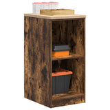Vidaxl garagekast 40x51x85 cm massief grenenhout gerookt eiken
