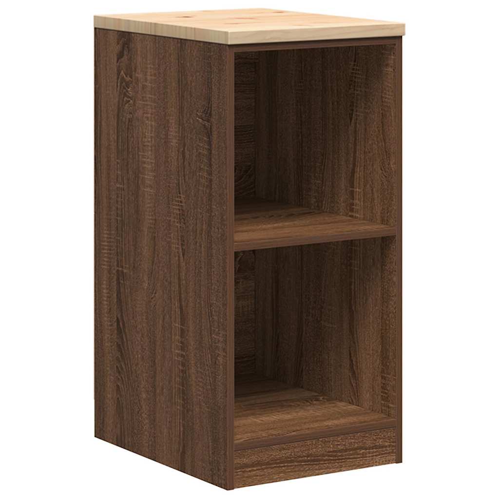 Vidaxl garagekast 40x51x85 cm massief grenenhout bruin eikenkleurig