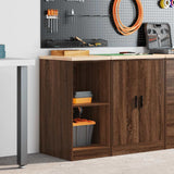 Vidaxl garagekast 40x51x85 cm massief grenenhout bruin eikenkleurig