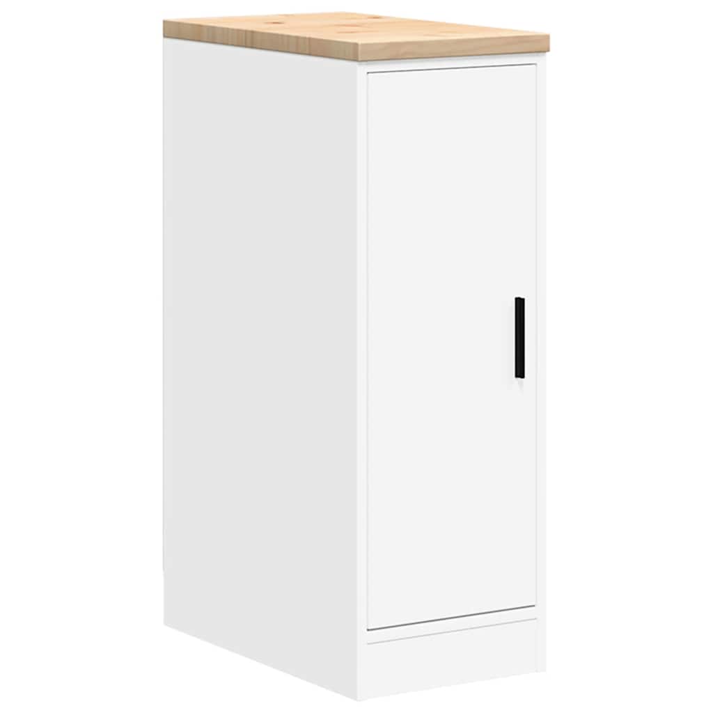 Vidaxl garagekast 30x51x85 cm massief grenenhout wit