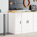 Vidaxl garagekast 30x51x85 cm massief grenenhout wit